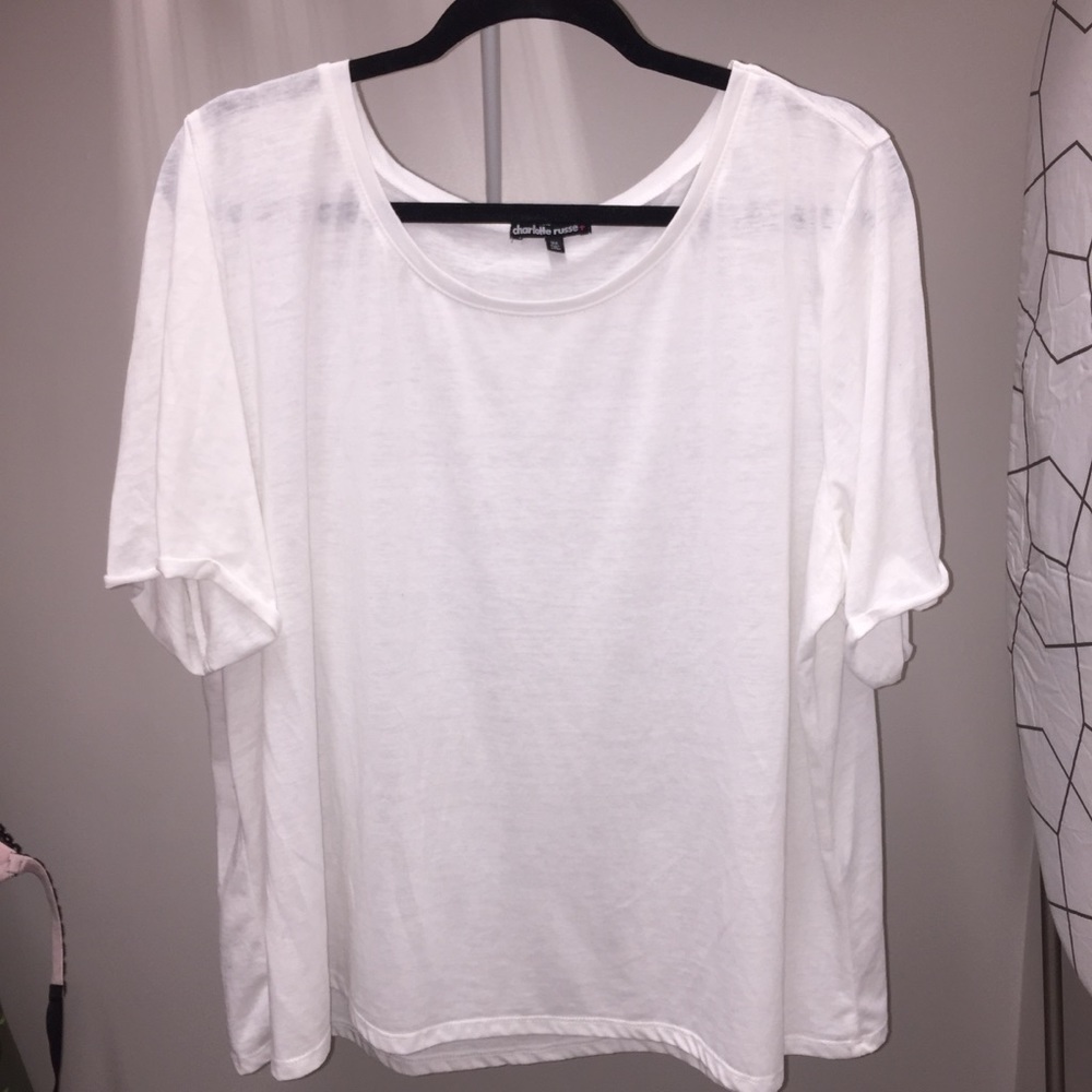 Cropped cuffed sleeve shirt